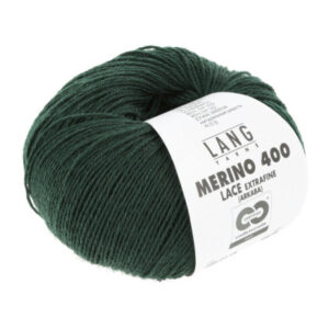 Lang Yarns Merino 400 Lace Garn 118 Mörk Grön