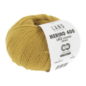 Lang Yarns Merino 400 Lace Garn 211 Brons