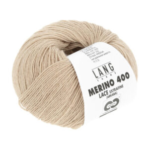 Lang Yarns Merino 400 Lace Garn 326 Beige Melange