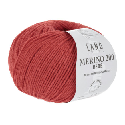 Long Yarns Merino 200 Bebe Garn 360 Röd