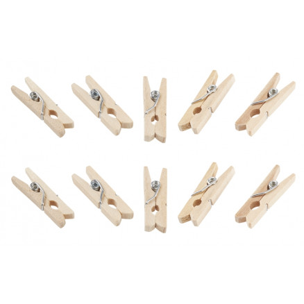 Mini Träklädnypa Natur 2,5cm - 10 st