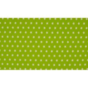 Minimals Bomullspoplin Tyg Print 124 Star Lime 145cm - 50cm