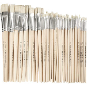 Natur Line Penslar, nr. 00+0+1+2+4+12+14+20, L: 18-22 cm, B: 3-20 mm, platta, 68 st./ 1 förp.