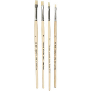 Nature Line Brushes, L: 18,5-19 cm, B: 5-7 mm, platta, 4 st / 1 pk.