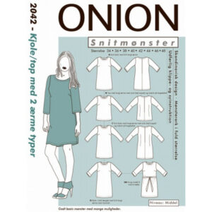 ONION Snittmönster 2042 Klänning/Topp med 2 ärmtyper Storlek 34-48