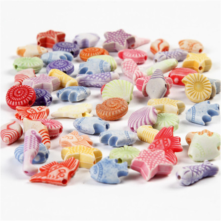 Pastellmix, stl. 9-12 mm, Hålstl. 1,2 mm, ca. 380 st., 110 g, 175 ml/ 1 förp.