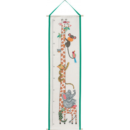 Permin Broderikit Aida Klocksträng Måttband Giraff 28x99cm