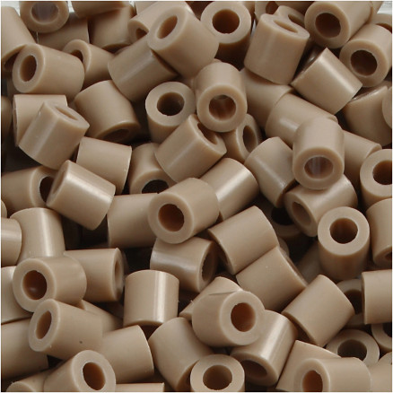 Photo Pearls, stl. 5x5 mm, Hålstl. 2,5 mm, medium, beige (6), 6000 st./ 1 förp.
