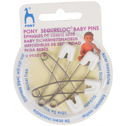 Pony Baby Säkerhetsnålar 51mm - 4 st.