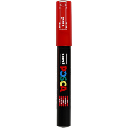 Posca Marker , nr. PC-1M, spets 0,7 mm, extra fine, röd, 1 st.
