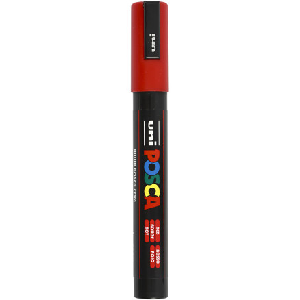 Posca Marker , nr. PC-5M, spets 2,5 mm, Medium, röd, 1 st.