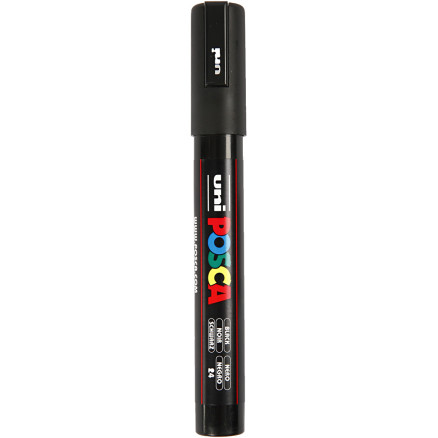 Posca Marker , nr. PC-5M, spets 2,5 mm, Medium, svart, 1 st.