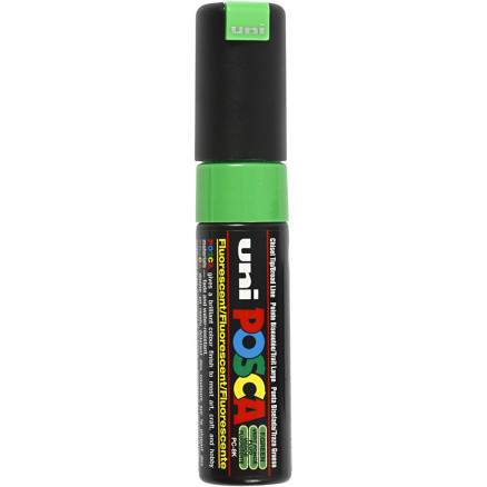Posca Marker , nr. PC-8K, spets 8 mm, Broad, fluo green, 1 st.