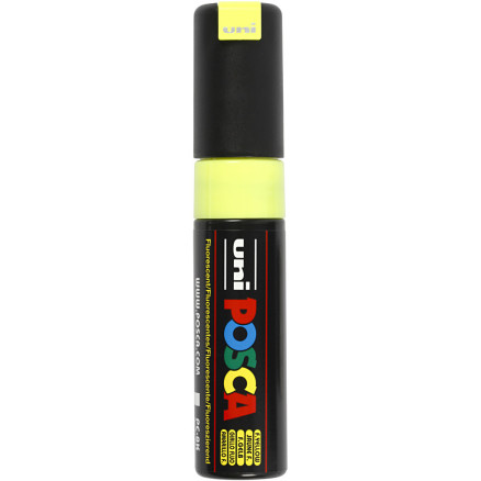 Posca Marker , nr. PC-8K, spets 8 mm, Broad, fluo yellow, 1 st.