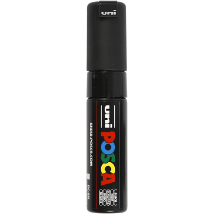 Posca Marker , nr. PC-8K, spets 8 mm, Broad, svart, 1 st.