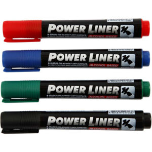 Power Liner, spets 1,5-3 mm, svart, blå, grön, röd, 4 st./ 1 förp.