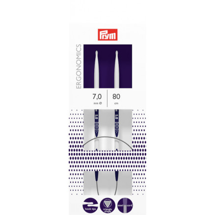 Prym Ergonomics Rundstickor Plast 80 cm 7,00 mm / 31,5 tum US10¾