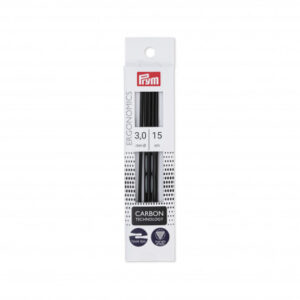 Prym Ergonomics Strumpstickor Carbon 15cm 3,00mm