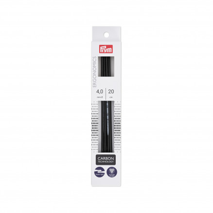 Prym Ergonomics Strumpstickor Carbon 20cm 4,00mm