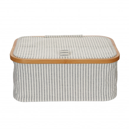 Prym Sybox/Vikkorg Canvas/Bambu Grå Randig 38x26x16cm