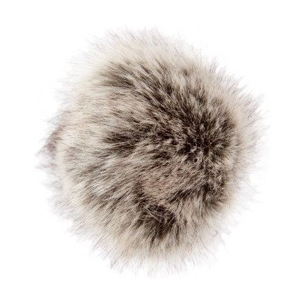 Rico Pompon Tofs Akryl Mix Svart/Natur 10 cm