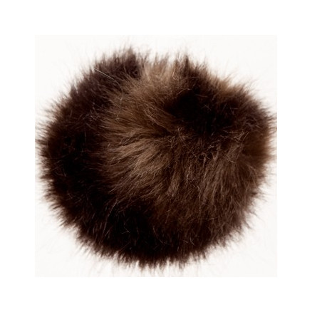 Rico Pompon Tofs Akryl Mörk Brun 10 cm