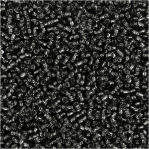 Rocaillepärlor, Dia. 1,7 mm, stl. 15/0, Hålstl. 0,5-0,8 mm, grågrön, 500 g/ 1 påse