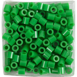 Rörpärlor, stl. 5x5 mm, Hålstl. 2,5 mm, medium, grön (32230), 1100 st./ 1 förp.