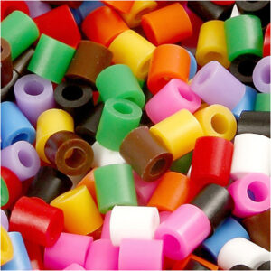 Rörpärlor, stl. 5x5 mm, Hålstl. 2,5 mm, medium, standardfärger, 6000 mix./ 1 förp.