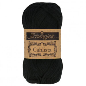 Scheepjes Cahlista Garn Unicolor 110 Jet Black