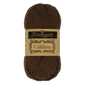 Scheepjes Cahlista Garn Unicolor 162 Svart Kaffe
