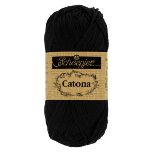 Scheepjes Catona Garn 110 Kolsvart - 25g