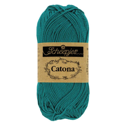 Scheepjes Catona Garn 401 Mörk Teal - 10g
