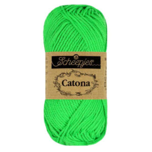 Scheepjes Catona Garn 602 Neon Grön - 25g