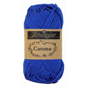 Scheepjes Catona Garn Unicolor 201 Electric Blue