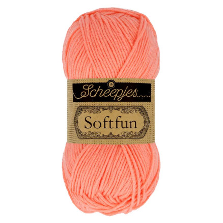 Scheepjes Softfun Garn Unicolor 2636 Soft Coral