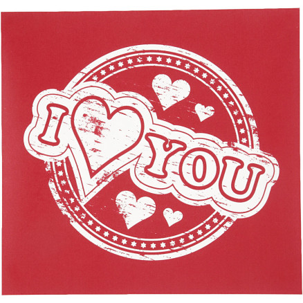 Screen stencil, I love you, ark 20x22 cm, 1 ark