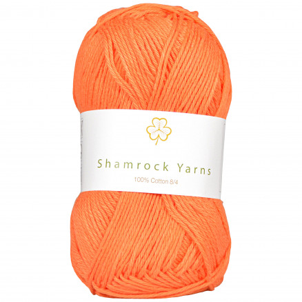 Shamrock Yarns 100% Bomull Garn 24 Dov Ljus Orange