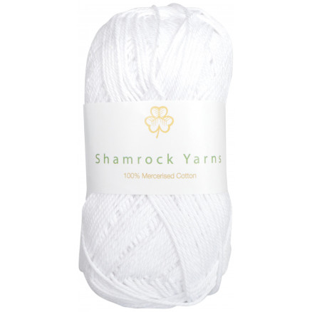 Shamrock Yarns Mercerised Cotton 02 Vit
