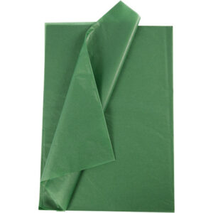 Silkespapper, ark 50x70 cm, 17 g, grön, 10 ark/ 1 förp.