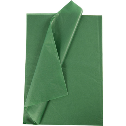 Silkespapper, ark 50x70 cm, 17 g, grön, 25 ark/ 1 förp.