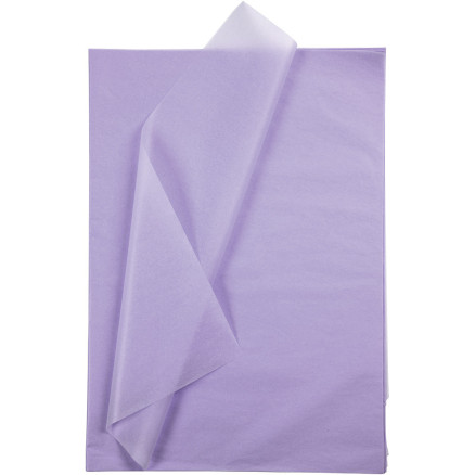 Silkespapper, ark 50x70 cm, 17 g, ljuslila, 10 ark/ 1 förp.