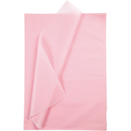 Silkespapper, ark 50x70 cm, 17 g, ljusrosa, 25 ark/ 1 förp.