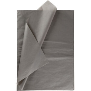 Silkespapper, ark 50x70 cm, 17 g, mörkgrå, 25 ark/ 1 förp.