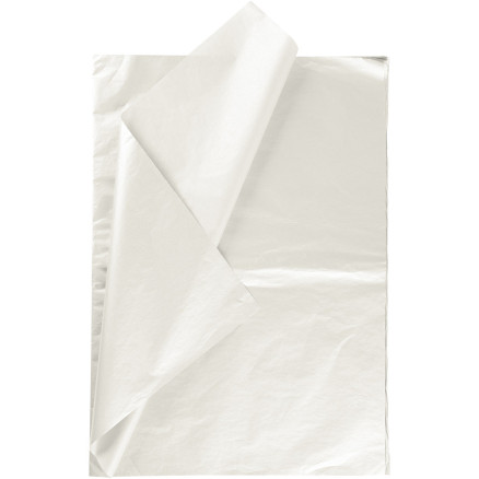 Silkespapper, ark 50x70 cm, 17 g, pärlemor, 6 ark/ 1 förp.