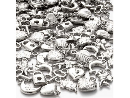 Silverberlocker, strl. 15-20 mm, hålstrl. 3 mm, 80g, ca. 178 st