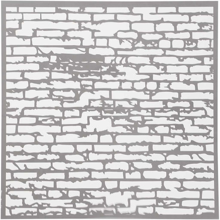 Stencil, tegelsten, stl. 30,5x30,5 cm, tjocklek 0,31 mm, 1 ark