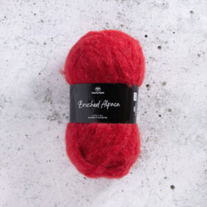 Svarta Fåret Brushed Alpaca Garn 11 Röd
