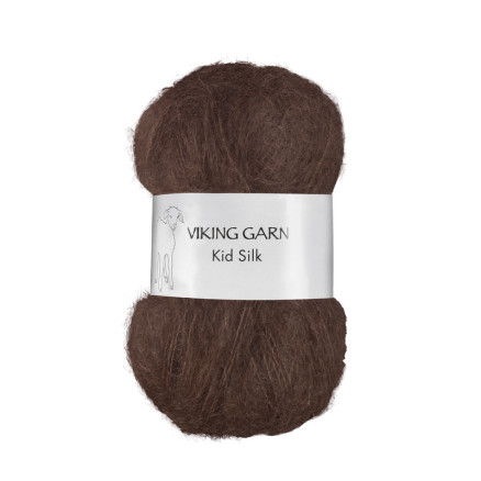 Viking Garn Kid-Silk 308 Mörk brun
