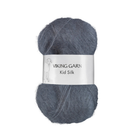 Viking Garn Kid-Silk 323 Mörk Gråblå